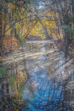Natures Watercolor: Autumn Canal