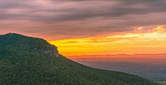 Golden Sunset Over Hanging Rock
