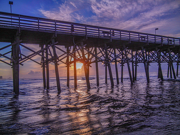 Under the Pier at Sunrise
